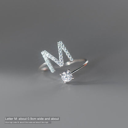 Silver Letter Ring