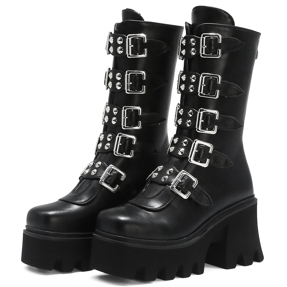 Black Biker Boots