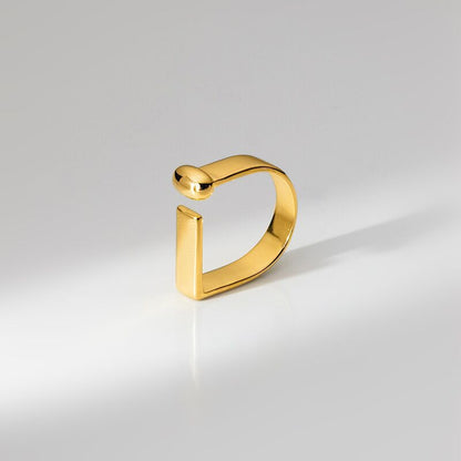 Gold Ring Geometric Style