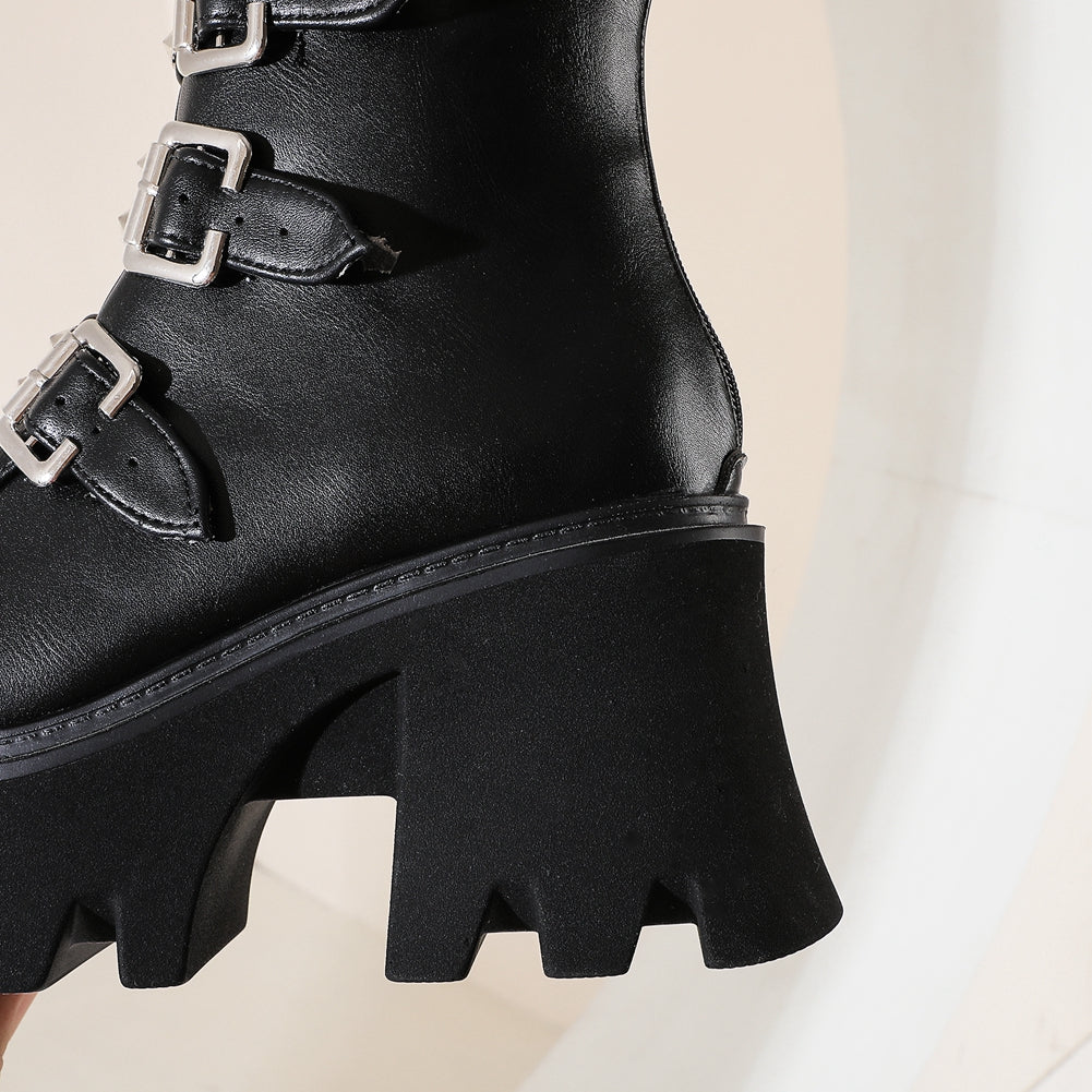 Black Biker Boots