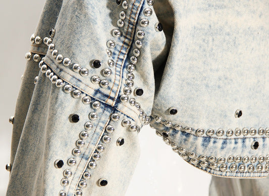 Denim Short Rivet Jacket