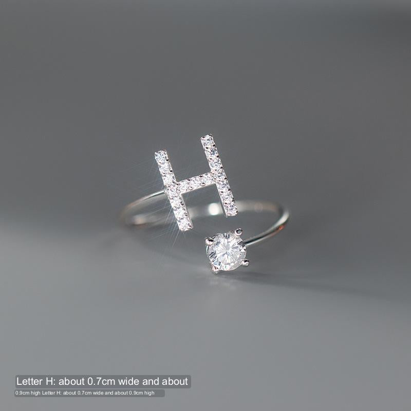 Silver Letter Ring