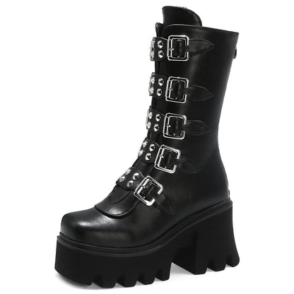 Black Biker Boots