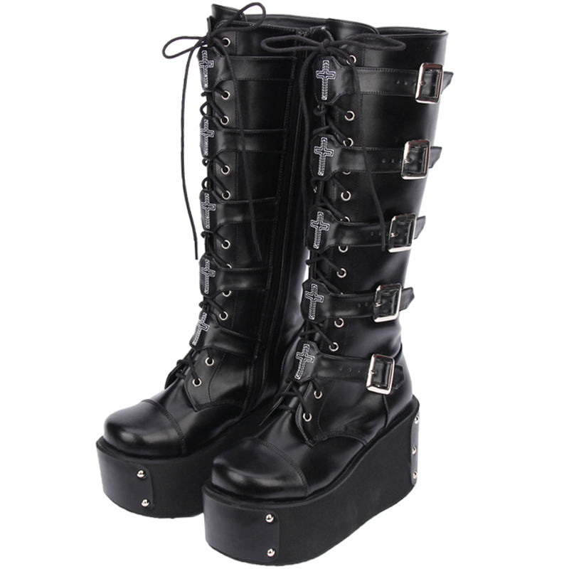 Punk high boots