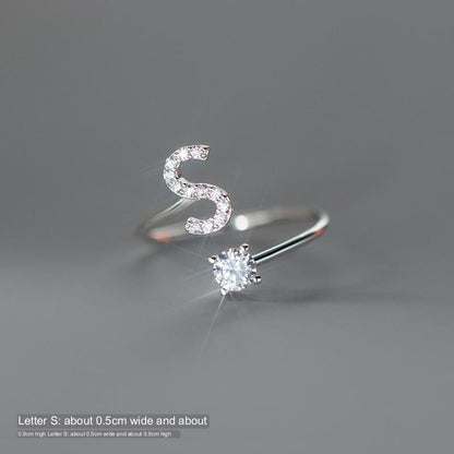 Silver Letter Ring