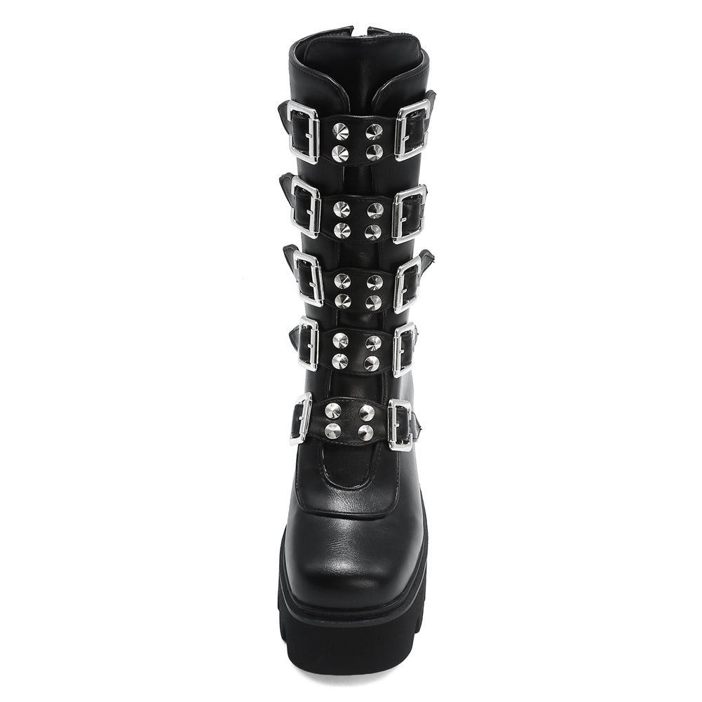 Black Biker Boots