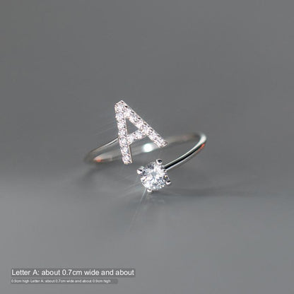 Silver Letter Ring