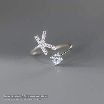 Silver Letter Ring