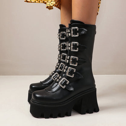 Black Biker Boots