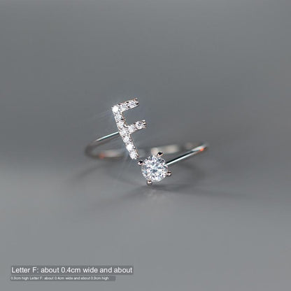 Silver Letter Ring