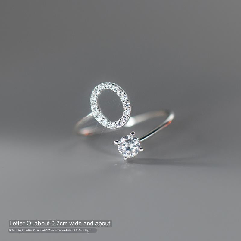 Silver Letter Ring