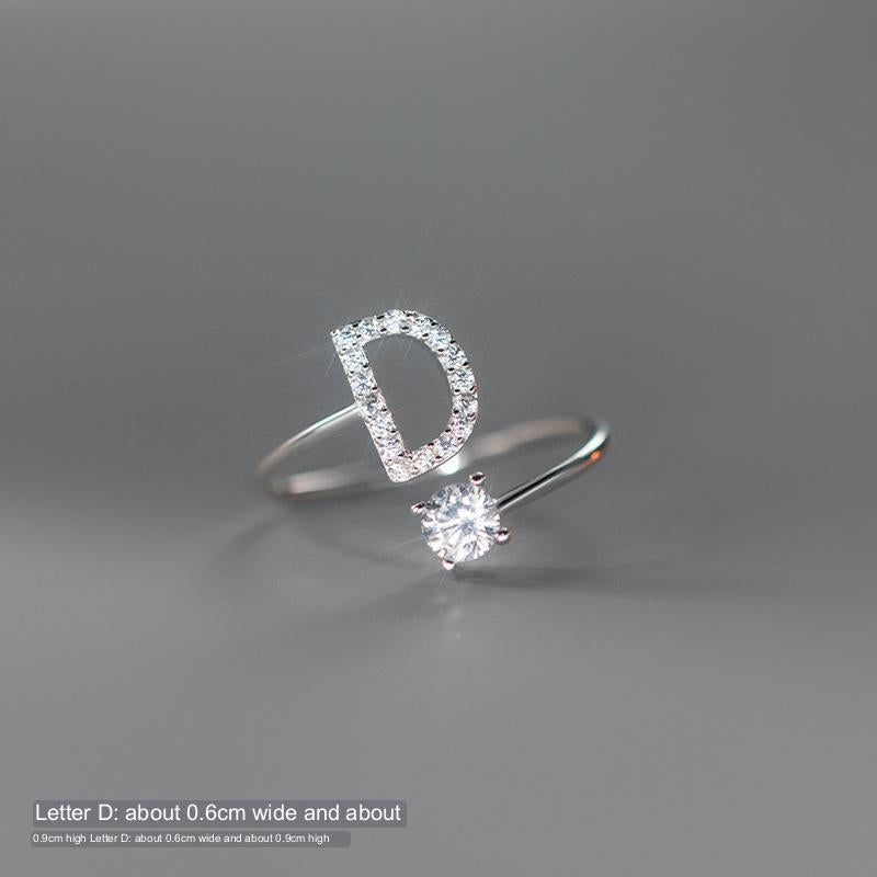 Silver Letter Ring