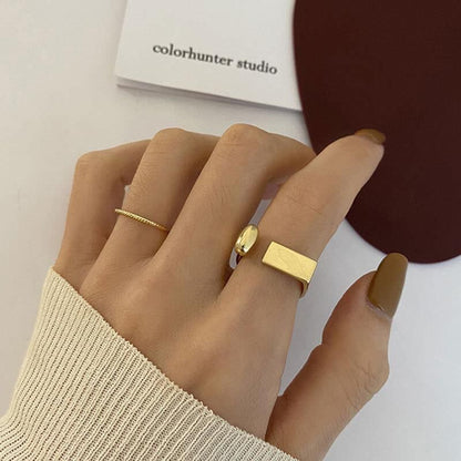 Gold Ring Geometric Style