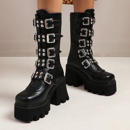 Black Biker Boots