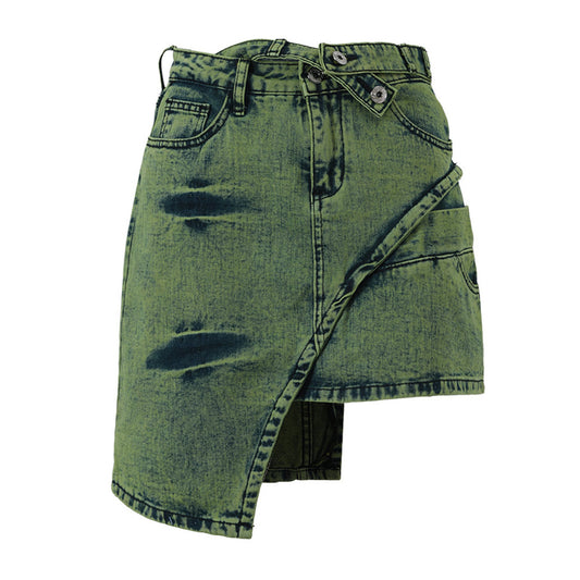 Women's Unsymmetrical Denim Skirt