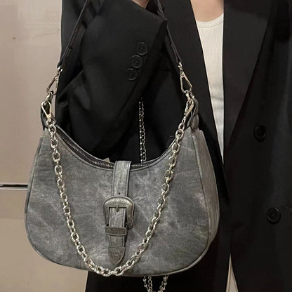 Chain Canvas Shoulder Bag