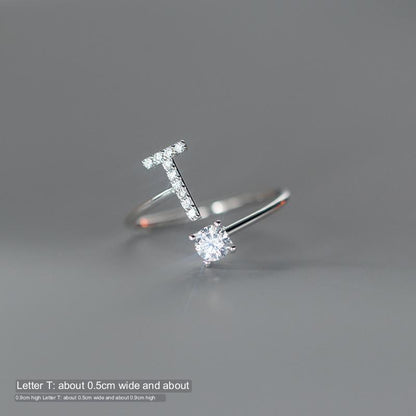 Silver Letter Ring