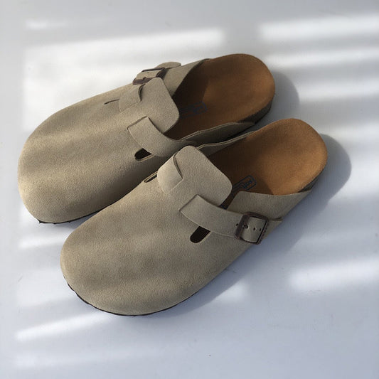 Suede Casual Half Slippers