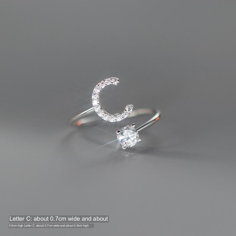 Silver Letter Ring