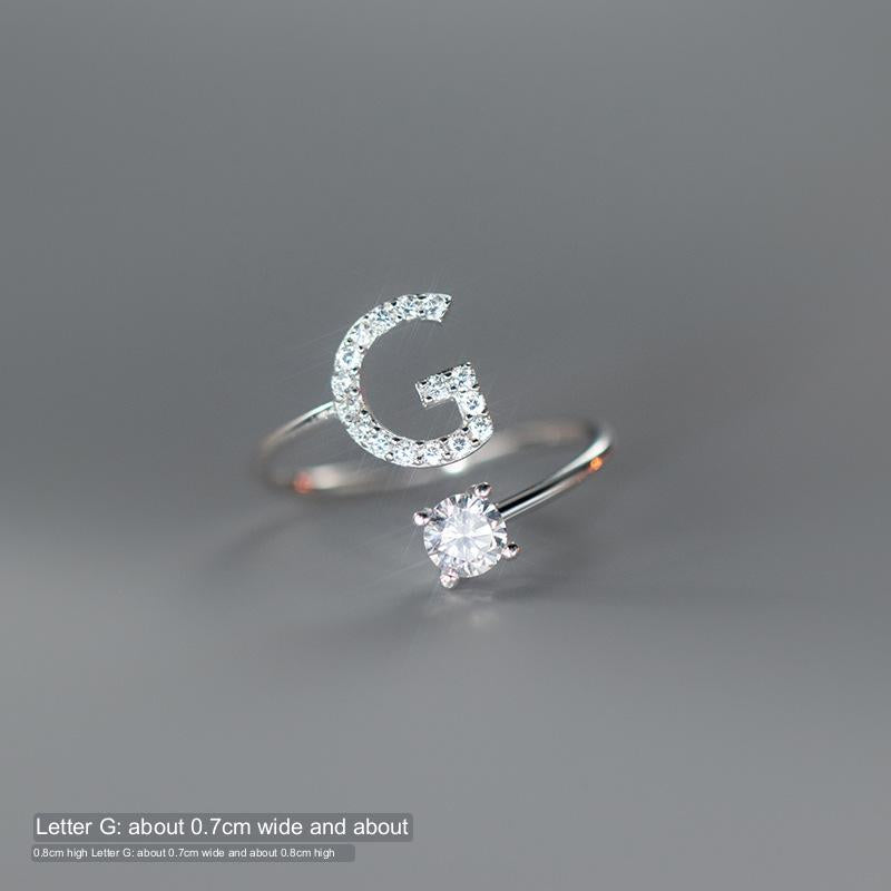 Silver Letter Ring