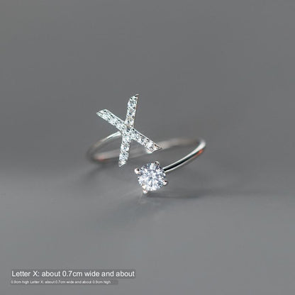 Silver Letter Ring